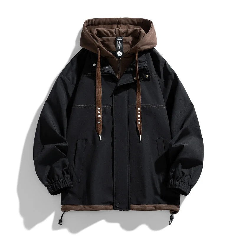 Ravik Relaxed Hooded Layered Jacket