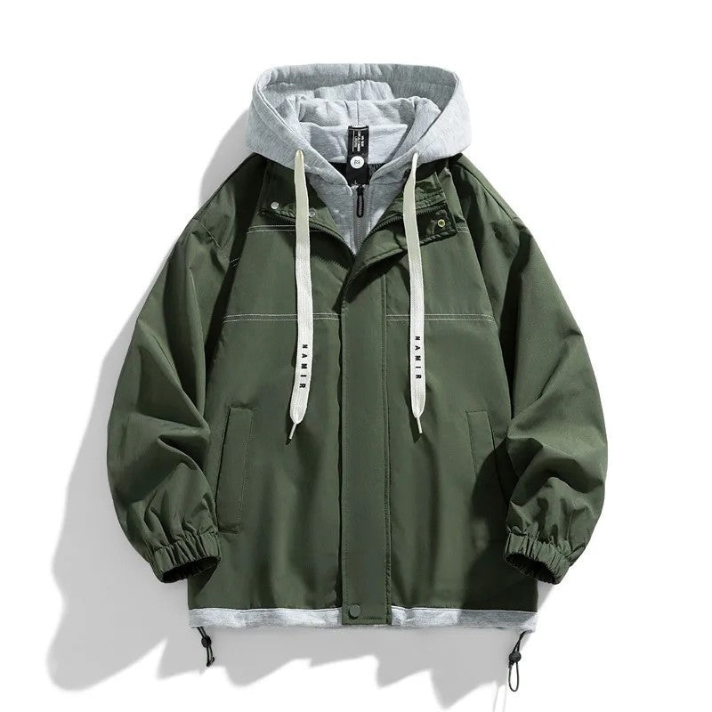 Ravik Relaxed Hooded Layered Jacket
