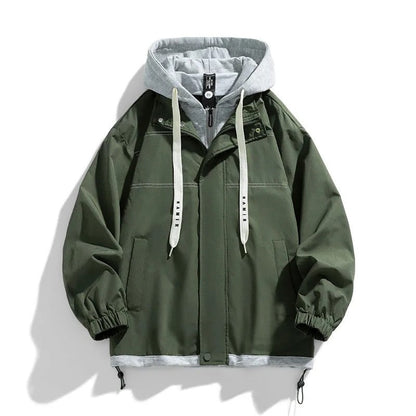 Ravik Relaxed Hooded Layered Jacket