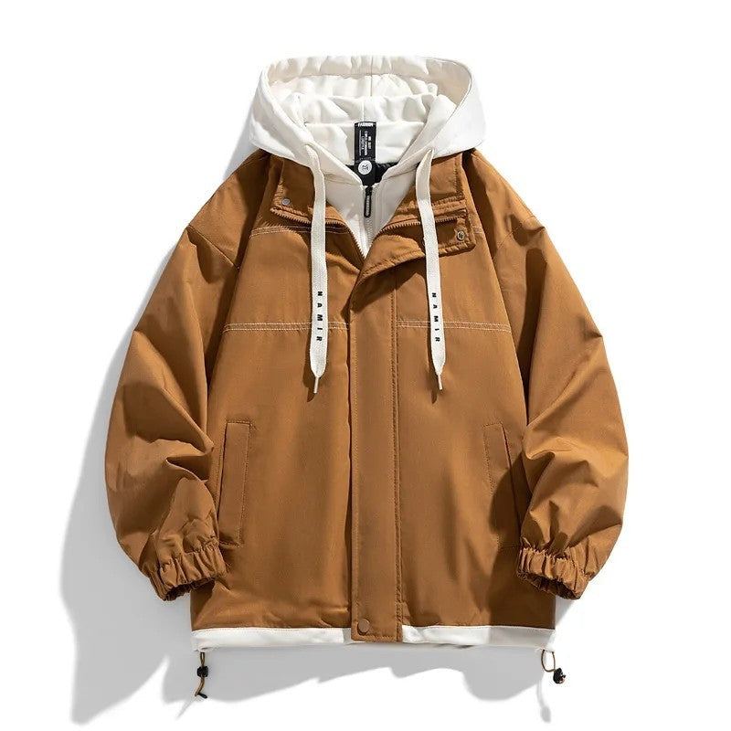 Ravik Relaxed Hooded Layered Jacket