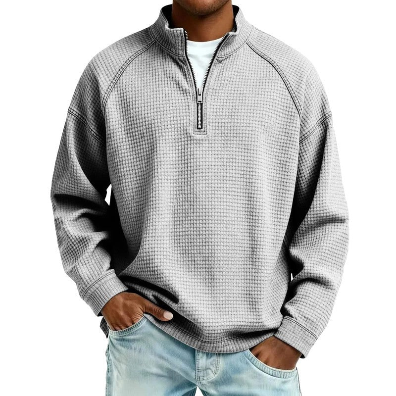 Renlo Waffle Knit Quarter-Zip Pullover