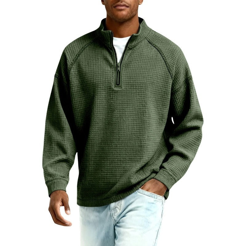 Renlo Waffle Knit Quarter-Zip Pullover
