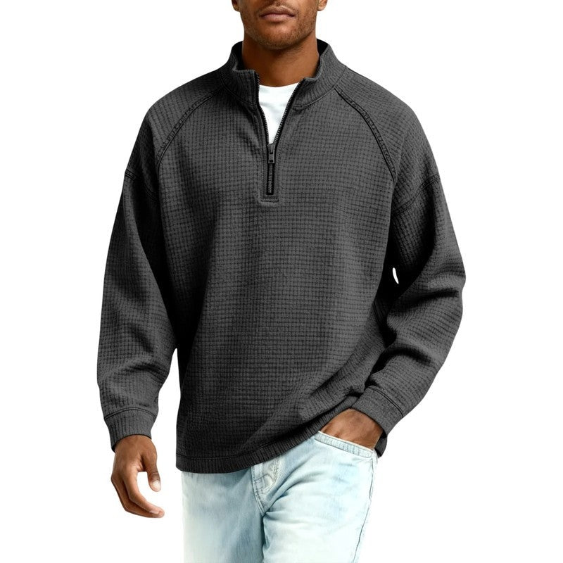 Renlo Waffle Knit Quarter-Zip Pullover