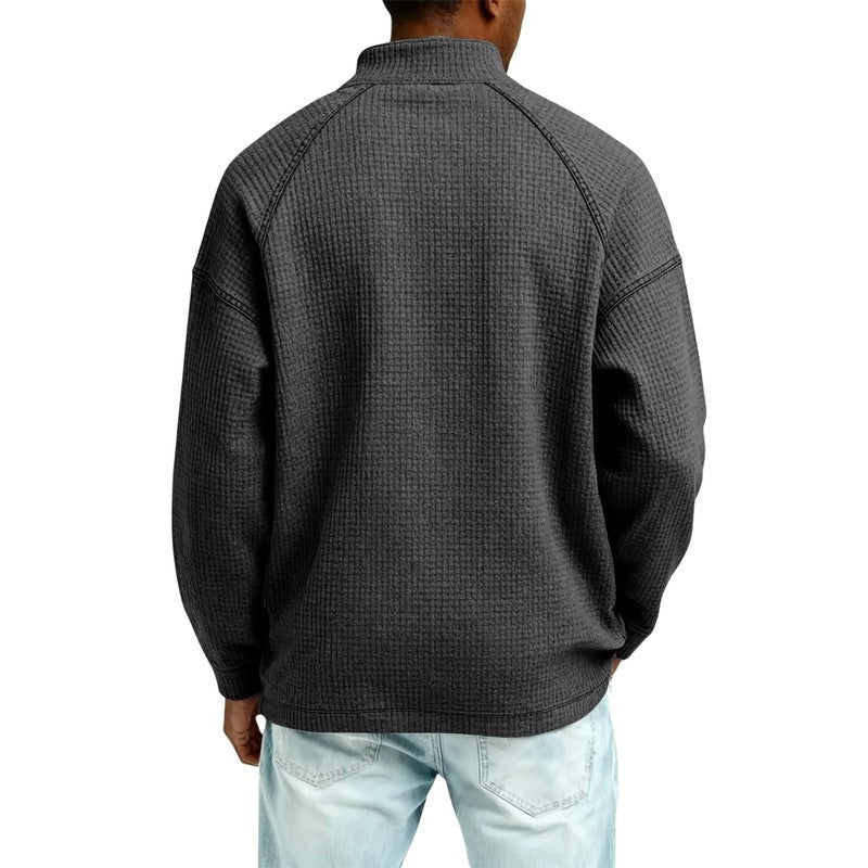 Renlo Waffle Knit Quarter-Zip Pullover