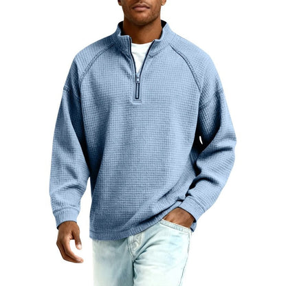 Renlo Waffle Knit Quarter-Zip Pullover
