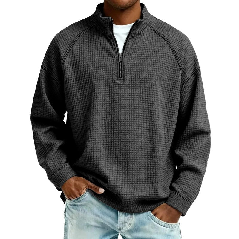 Renlo Waffle Knit Quarter-Zip Pullover