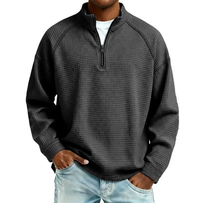 Renlo Waffle Knit Quarter-Zip Pullover