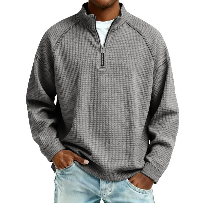 Renlo Waffle Knit Quarter-Zip Pullover