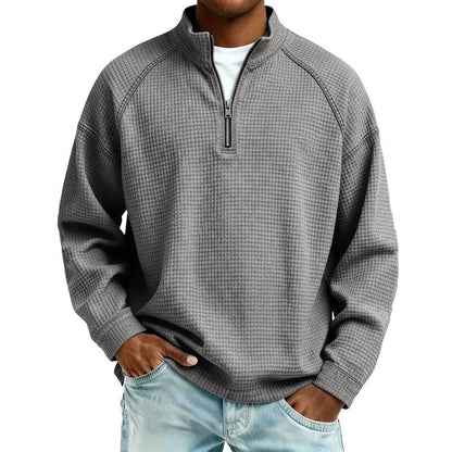 Renlo Waffle Knit Quarter-Zip Pullover