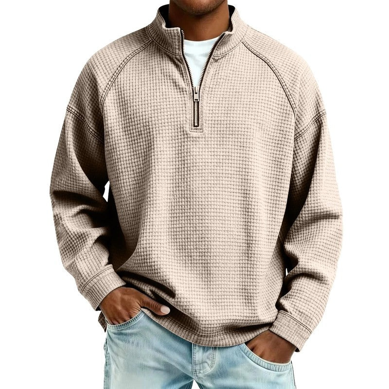 Renlo Waffle Knit Quarter-Zip Pullover