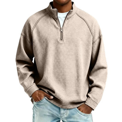 Renlo Waffle Knit Quarter-Zip Pullover