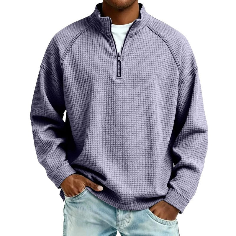 Renlo Waffle Knit Quarter-Zip Pullover