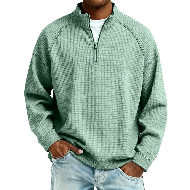 Renlo Waffle Knit Quarter-Zip Pullover
