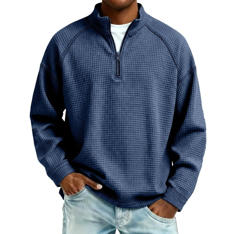 Renlo Waffle Knit Quarter-Zip Pullover