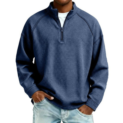 Renlo Waffle Knit Quarter-Zip Pullover
