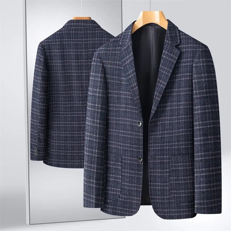 Renloft Plaid Textured Modern Blazer