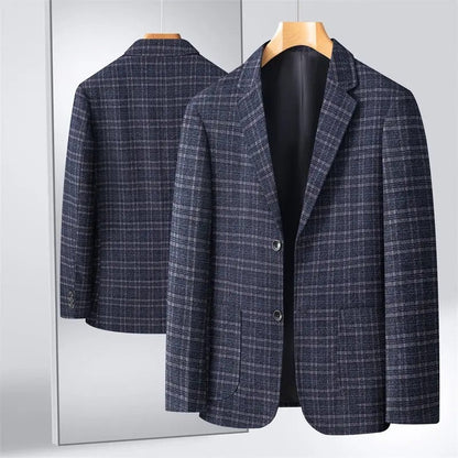 Renloft Plaid Textured Modern Blazer