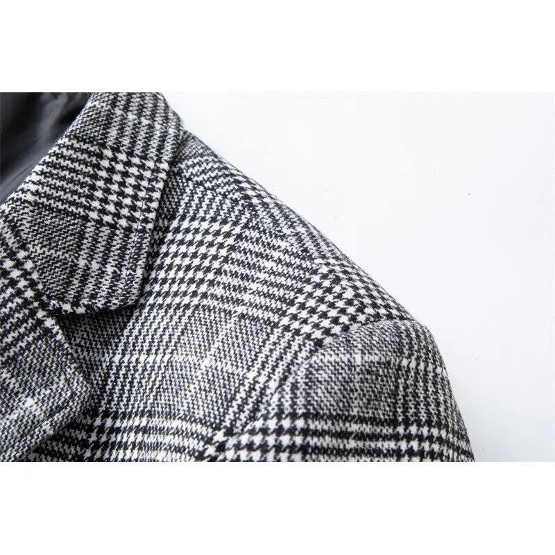 Renloft Plaid Textured Modern Blazer