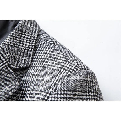 Renloft Plaid Textured Modern Blazer