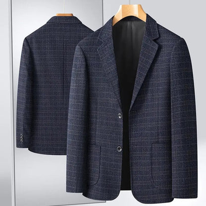 Renloft Plaid Textured Modern Blazer