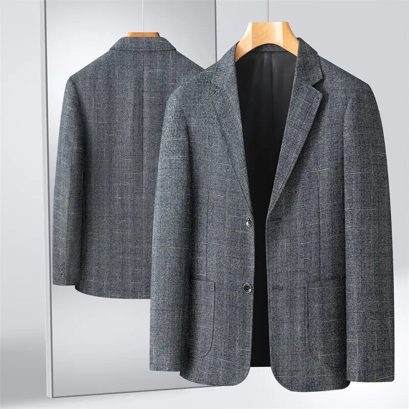 Renloft Plaid Textured Modern Blazer