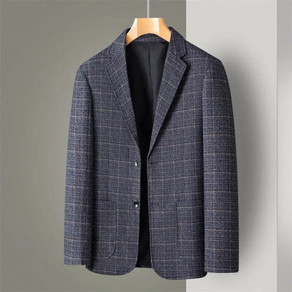 Renloft Plaid Textured Modern Blazer