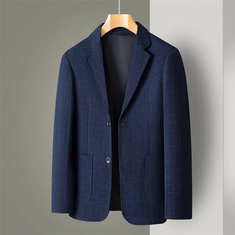 Renloft Plaid Textured Modern Blazer