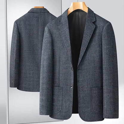 Renloft Plaid Textured Modern Blazer