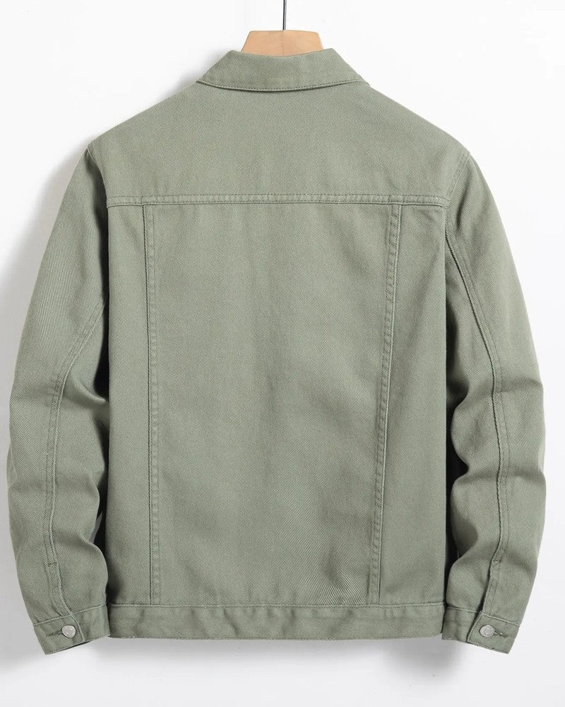 Rivaro Relaxed Twill Button-Up Jacket