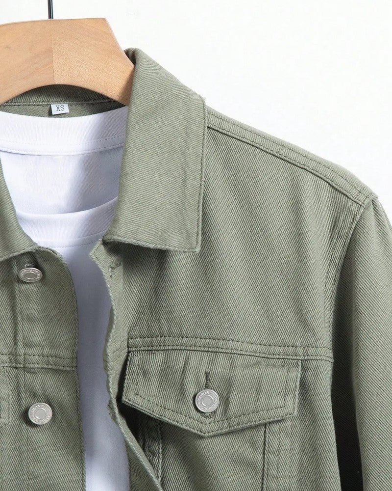 Rivaro Relaxed Twill Button-Up Jacket