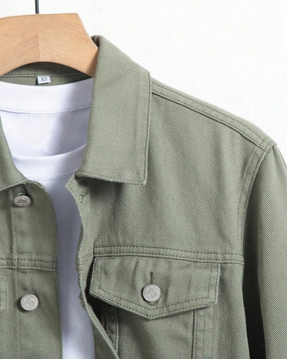 Rivaro Relaxed Twill Button-Up Jacket