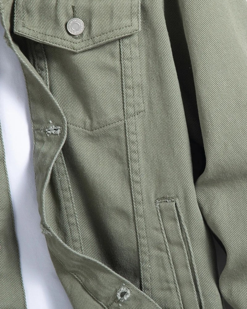 Rivaro Relaxed Twill Button-Up Jacket