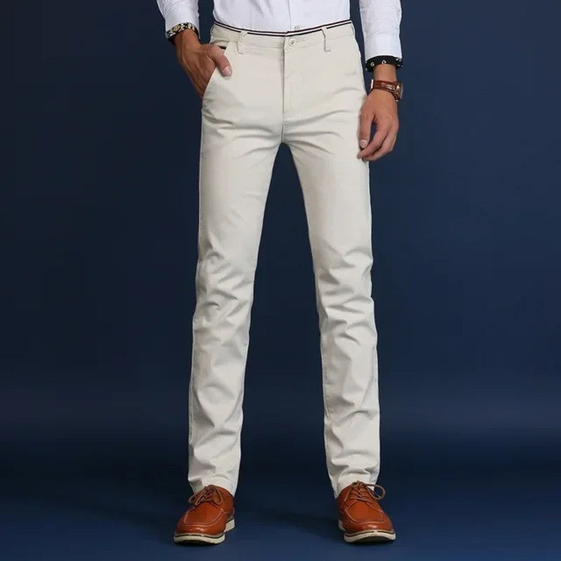 Rivaro Stretch Straight-Leg Chino Pants
