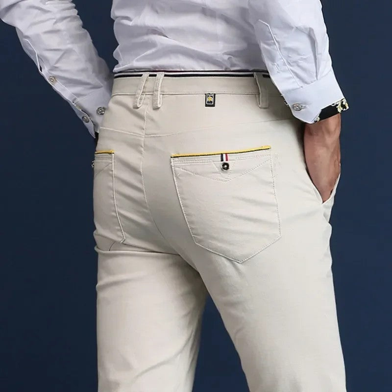 Rivaro Stretch Straight-Leg Chino Pants