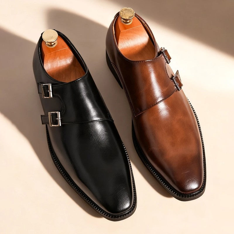 Rovelle Double Monk Strap Dress Shoes