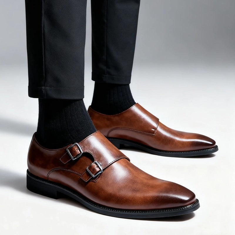 Rovelle Double Monk Strap Dress Shoes