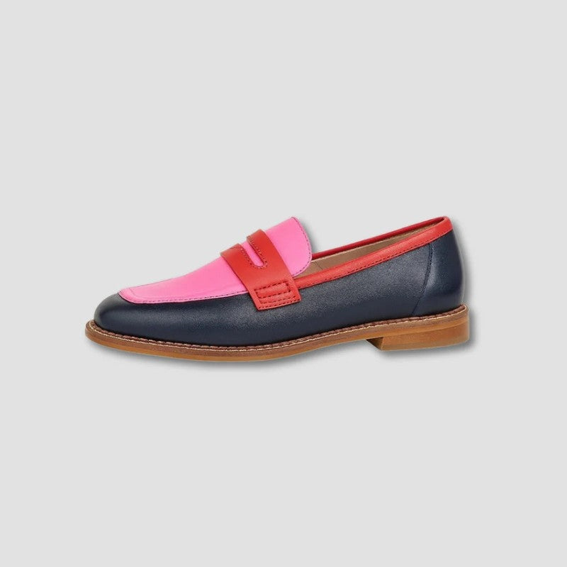 Rovino Colorblock Leather Penny Loafers