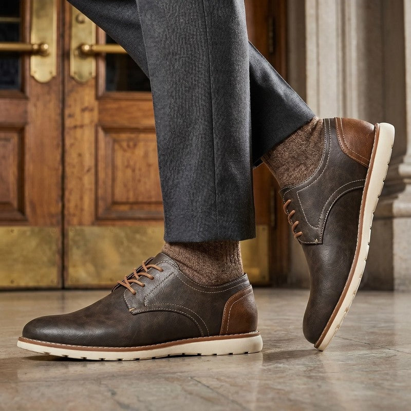 Rovino Relaxed Low-Top Derby Shoes