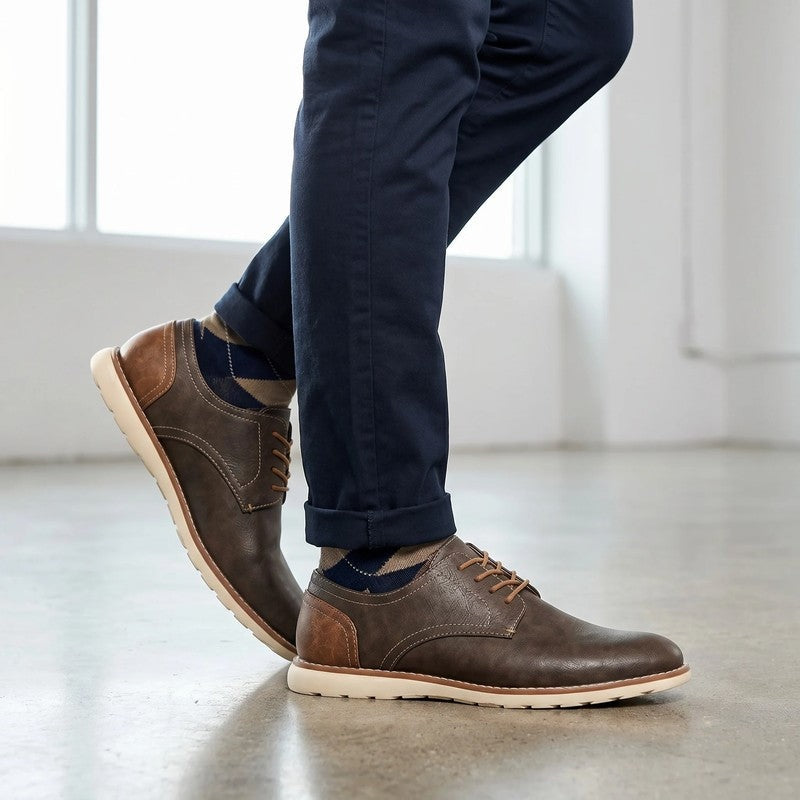 Rovino Relaxed Low-Top Derby Shoes