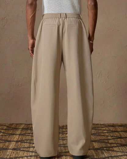 Valen Relaxed Pleated Wide-Leg Trousers