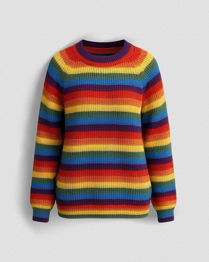 Varelle Rainbow Stripe Pride Knit Sweater