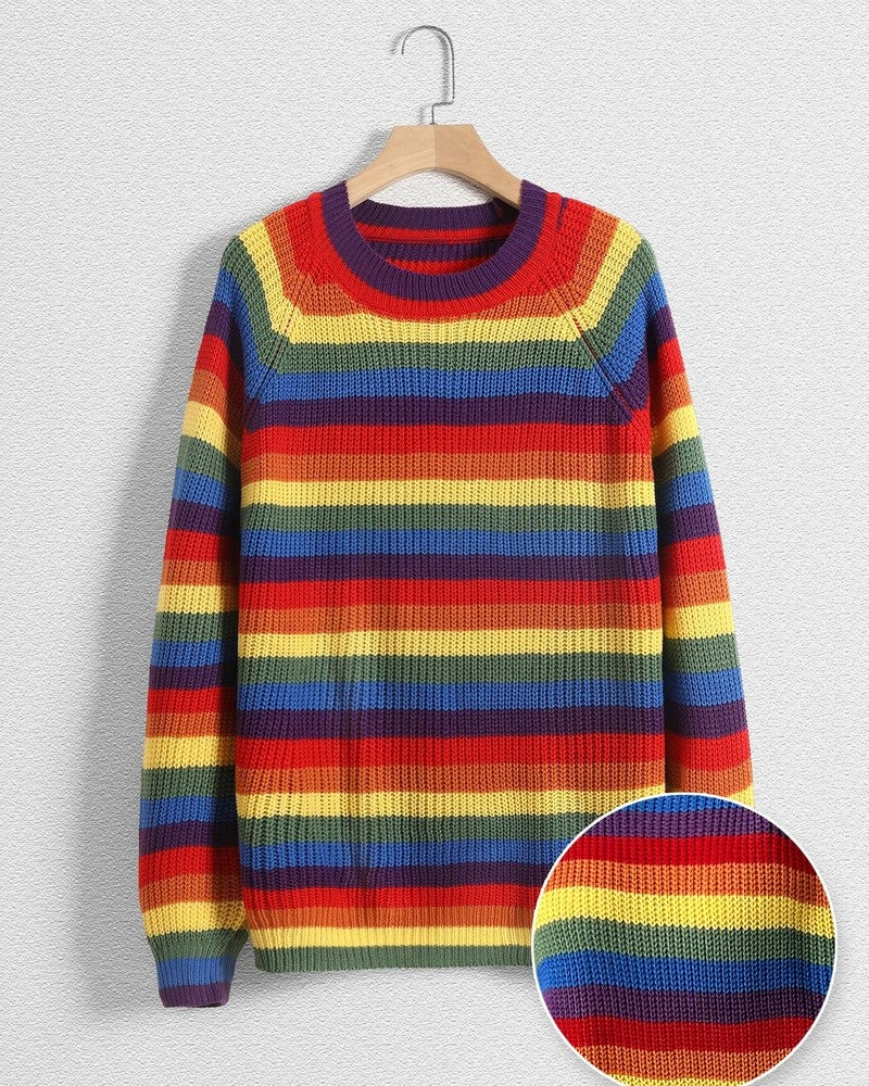 Varelle Rainbow Stripe Pride Knit Sweater