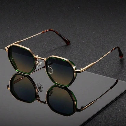 Veyron Geometric Metal Frame Sunglasses