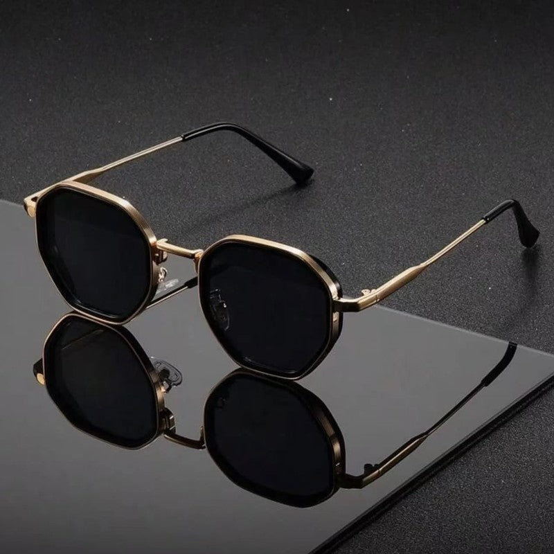 Veyron Geometric Metal Frame Sunglasses