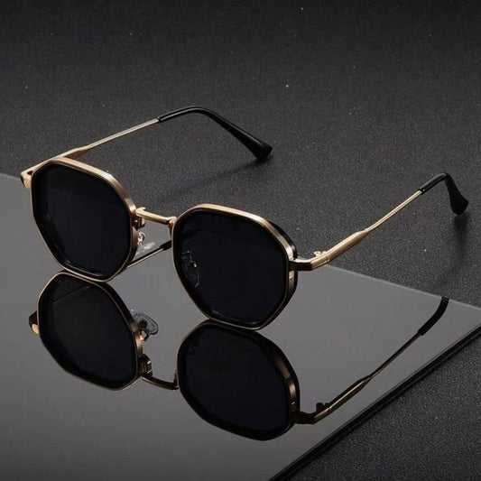 Veyron Geometric Metal Frame Sunglasses