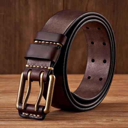 Vintage Double Prong Leather Belt