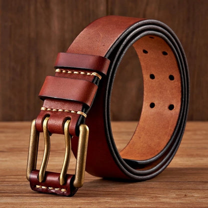 Vintage Double Prong Leather Belt
