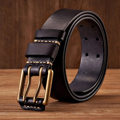 Vintage Double Prong Leather Belt